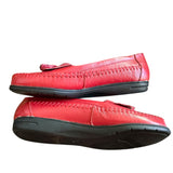 Side view of red shoes 2