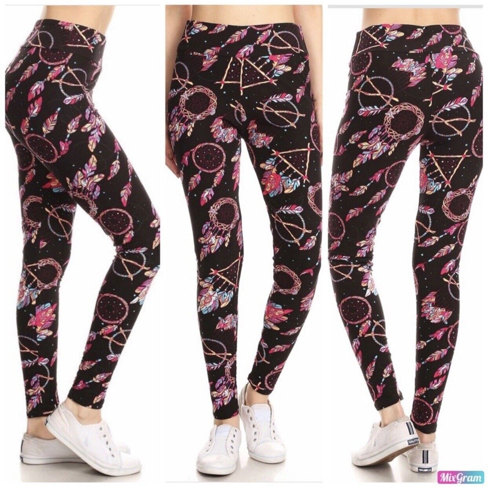 Dream catcher leggings on model