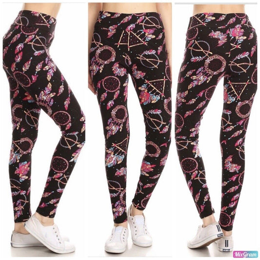 Dream catcher leggings on model