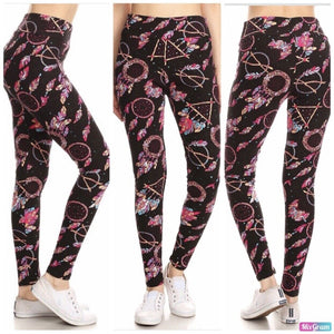 Dream catcher leggings on model