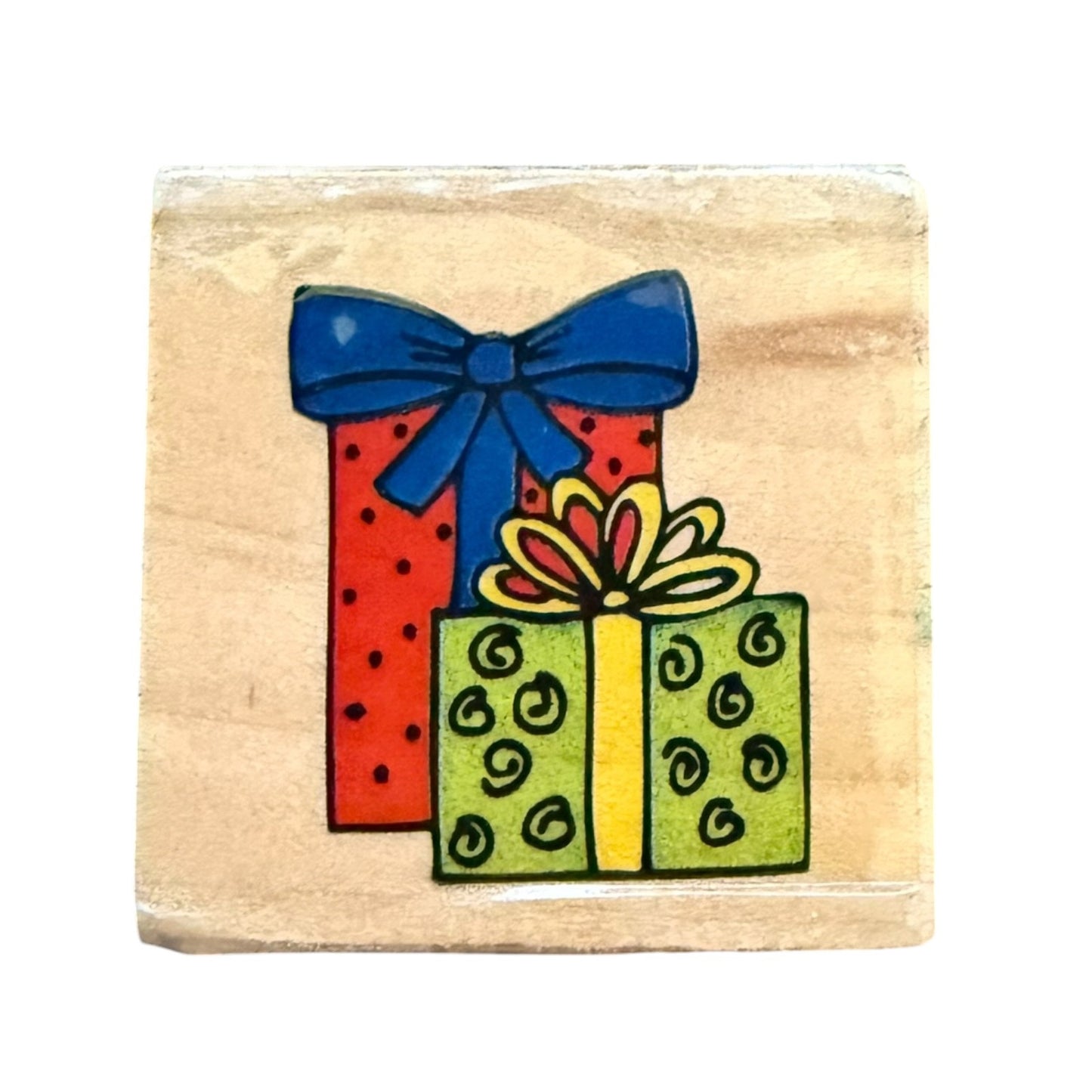 Westwater Enterprises Christmas Birthday Wrapped Presents Rubber Stamp