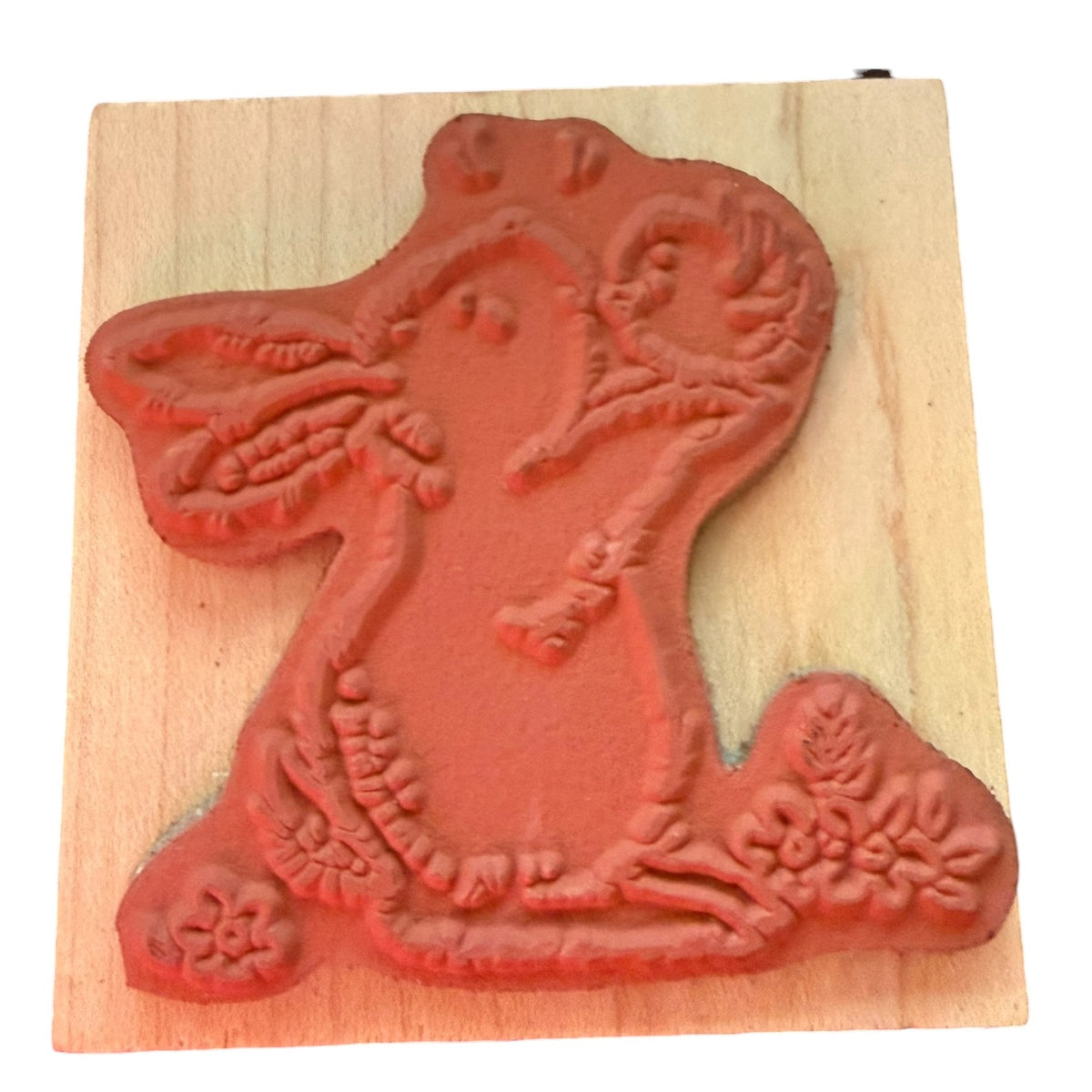 Penny Black Bunny Kiss! 2563H Bunny Rabbit Flowers Baby Chic Rubber Stamp