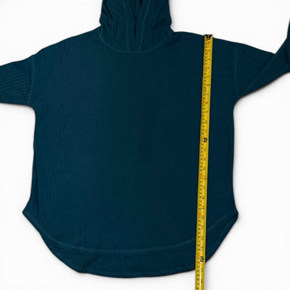 Chaser Taos Green Waffle Thermal Long Sleeve Hoodie Shirt Size XS