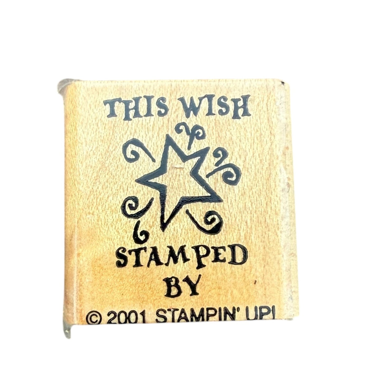 Stampin' Up 2001 This Wish Stamped By Small Rubber Stamp