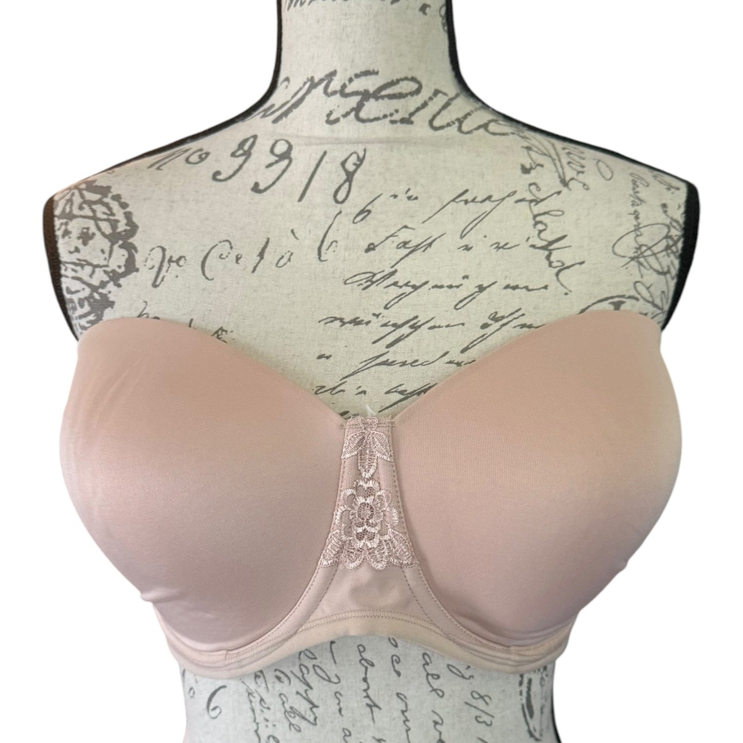 Vanity Fair Rose Beige Full Figure Strapless Underwire Bra 74380 Size 38DD