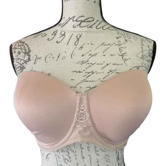 Vanity Fair Rose Beige Full Figure Strapless Underwire Bra 74380 Size 38DD