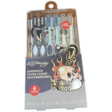 Pack of Ed Hardy toothbrushes with colorful design on packaging
