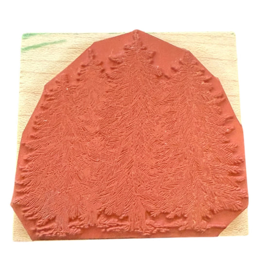 Hero Arts Vintage 1985 Pine Trees Forest Rubber Stamp
