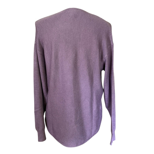 Back of Purple sweater on a white background