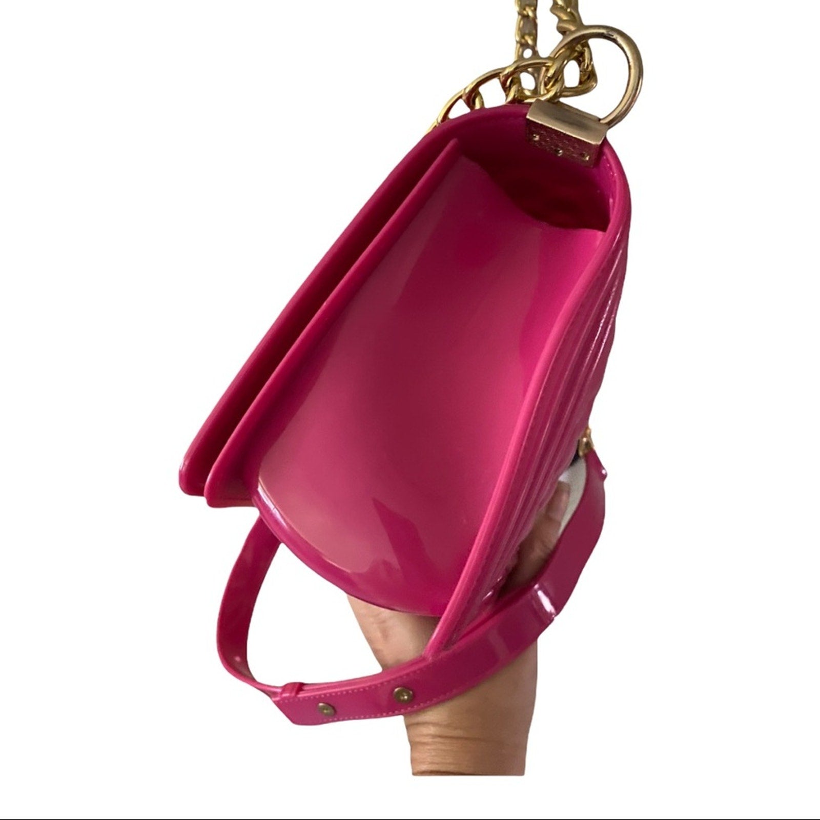 Side of pink purse 2