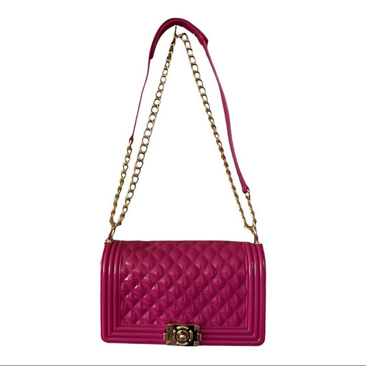 Front of pink purse