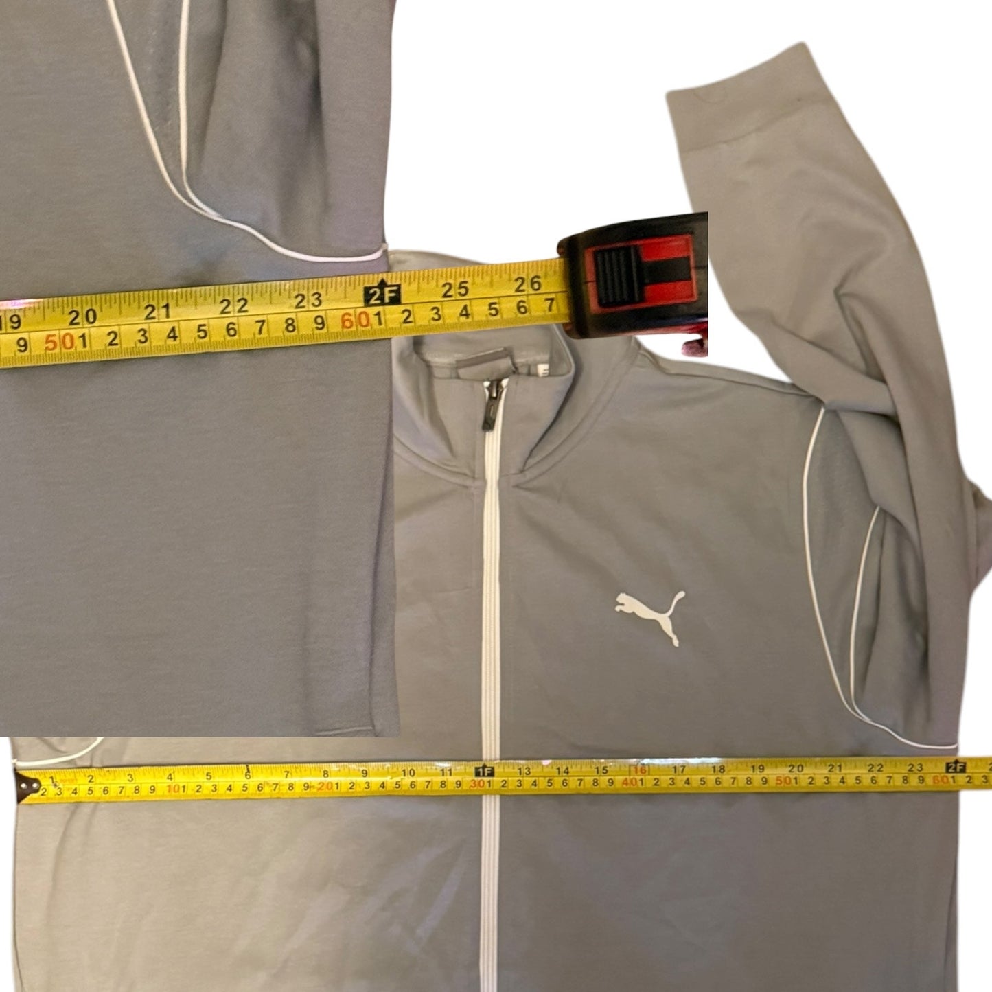 Puma SE Way 1 Men's Gray Zipper Front Track Suit Jacket Size XL NWOT