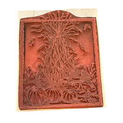Northwoods Harvest Autumn Pumpkin Turkey 2011 Rubber Stamp