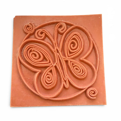 Whimsical Butterfly Unbranded Wooden Rubber Stamp