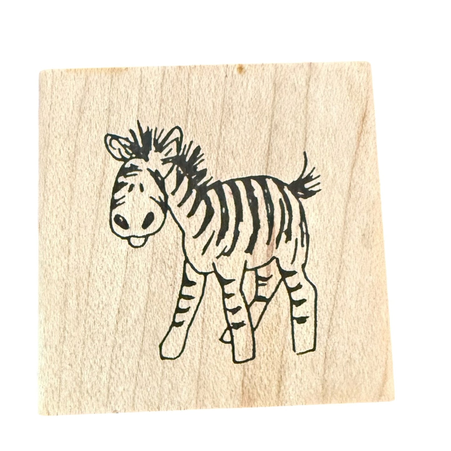 Judith Single Zebra Standing Crafting D44 Rubber Stamp
