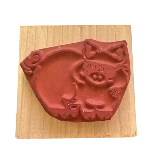 Rubber Stampede California Piggy Pig 096C Rubber Stamp