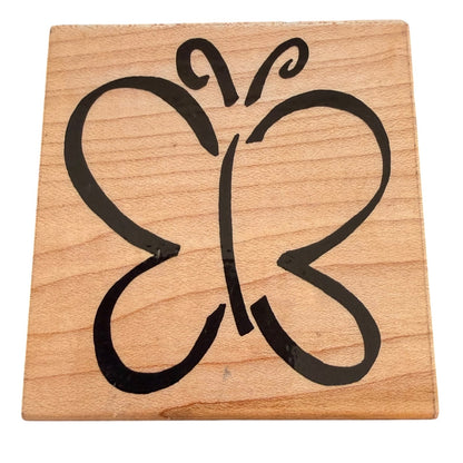 JRL Designs Large Single Butterfly Rubber Stamp