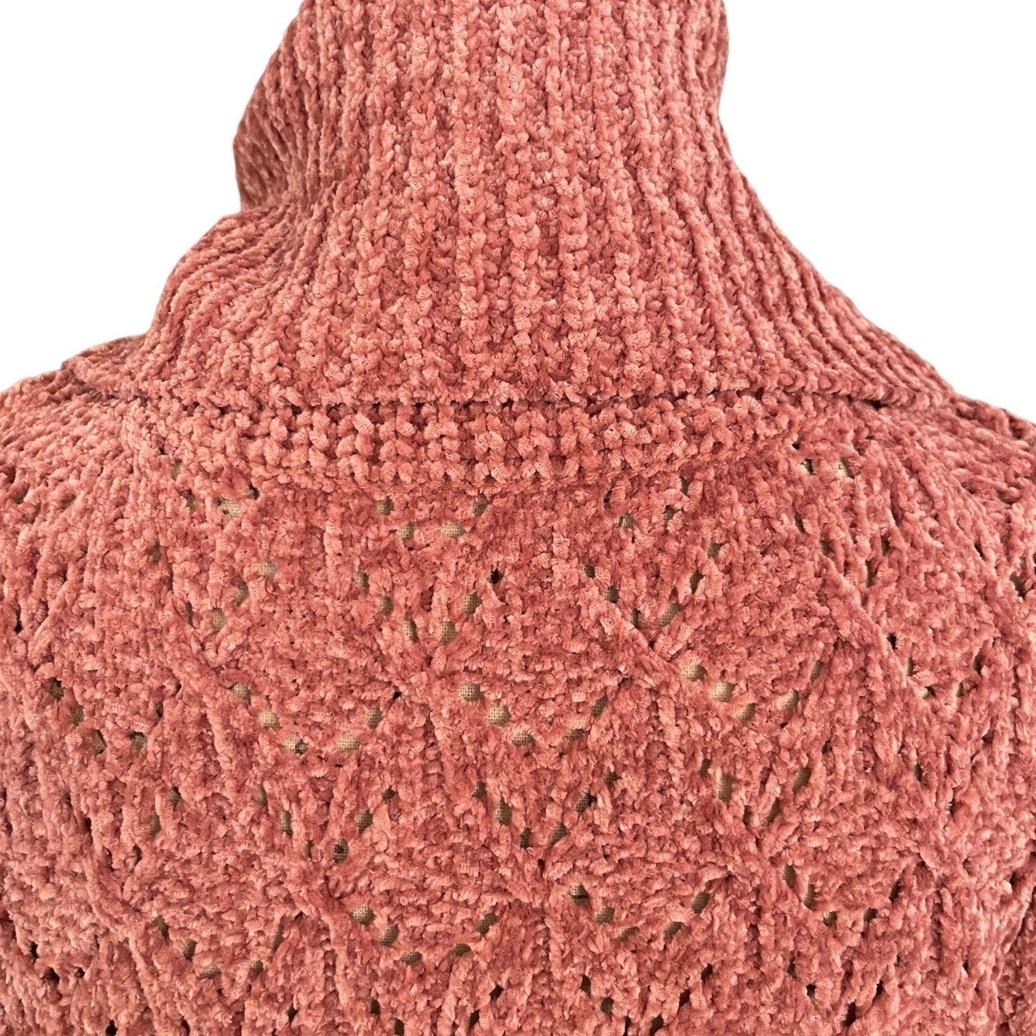 Close up on fabric on sweater