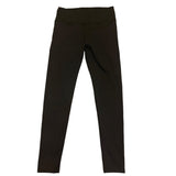 Front of black leggings