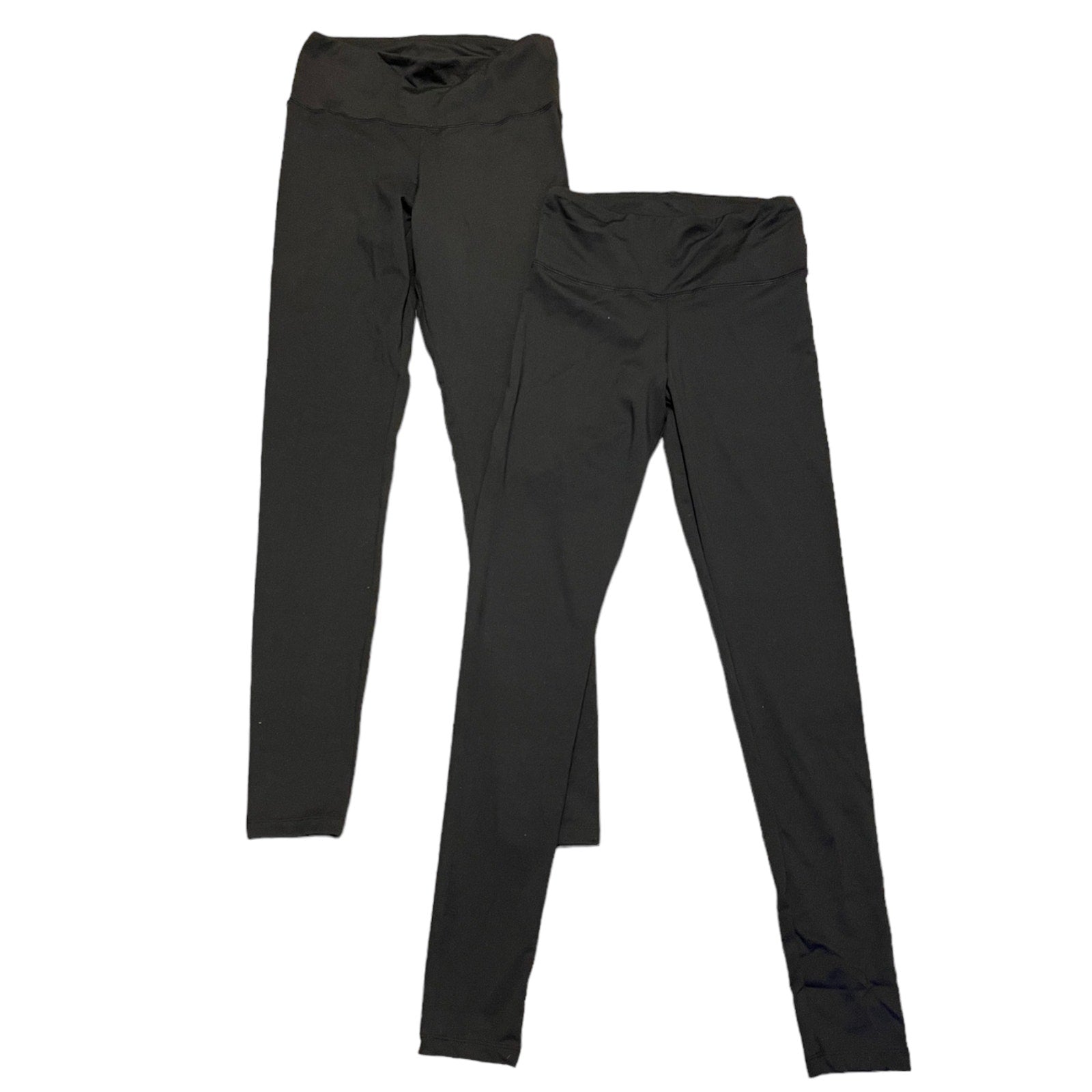 Black leggings on a white background