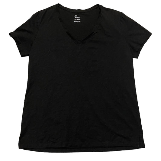 Black t-shirt on a white background