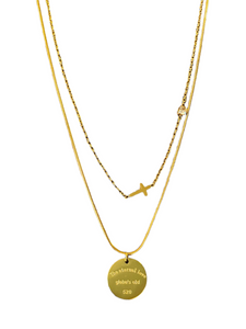 Close up on necklace