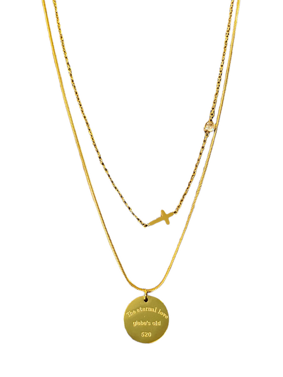 Close up on necklace