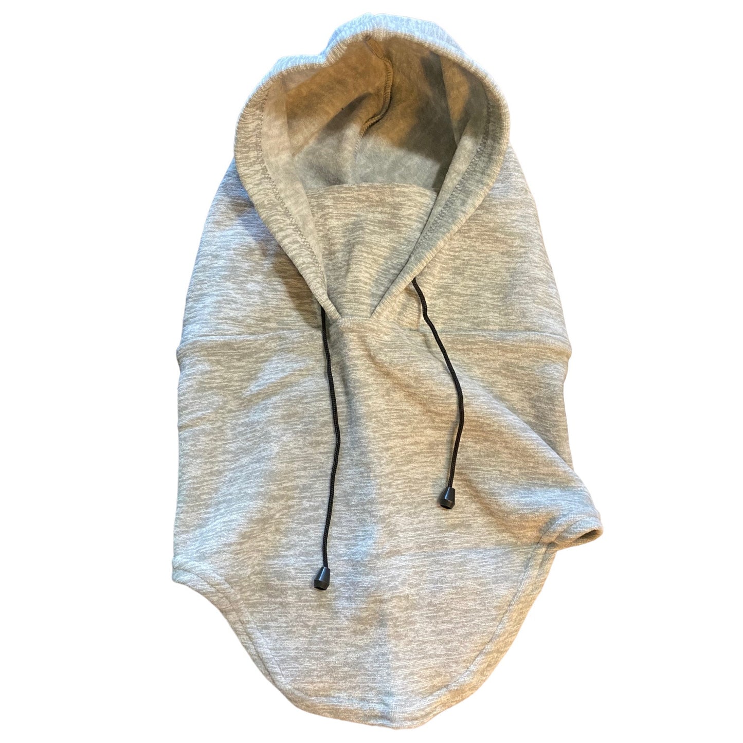 Light gray  hooded garment on a white background