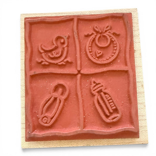Great Impression H100 Baby Shower Infant Large Rubber Stamp