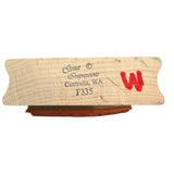 Wood stamp with 'Great Impressions' branding and a red 'W' on a white background