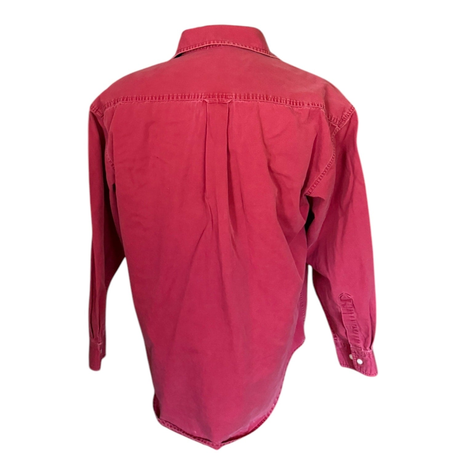 Back of Red shirt on a white background