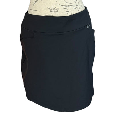Black skort front on a white background
