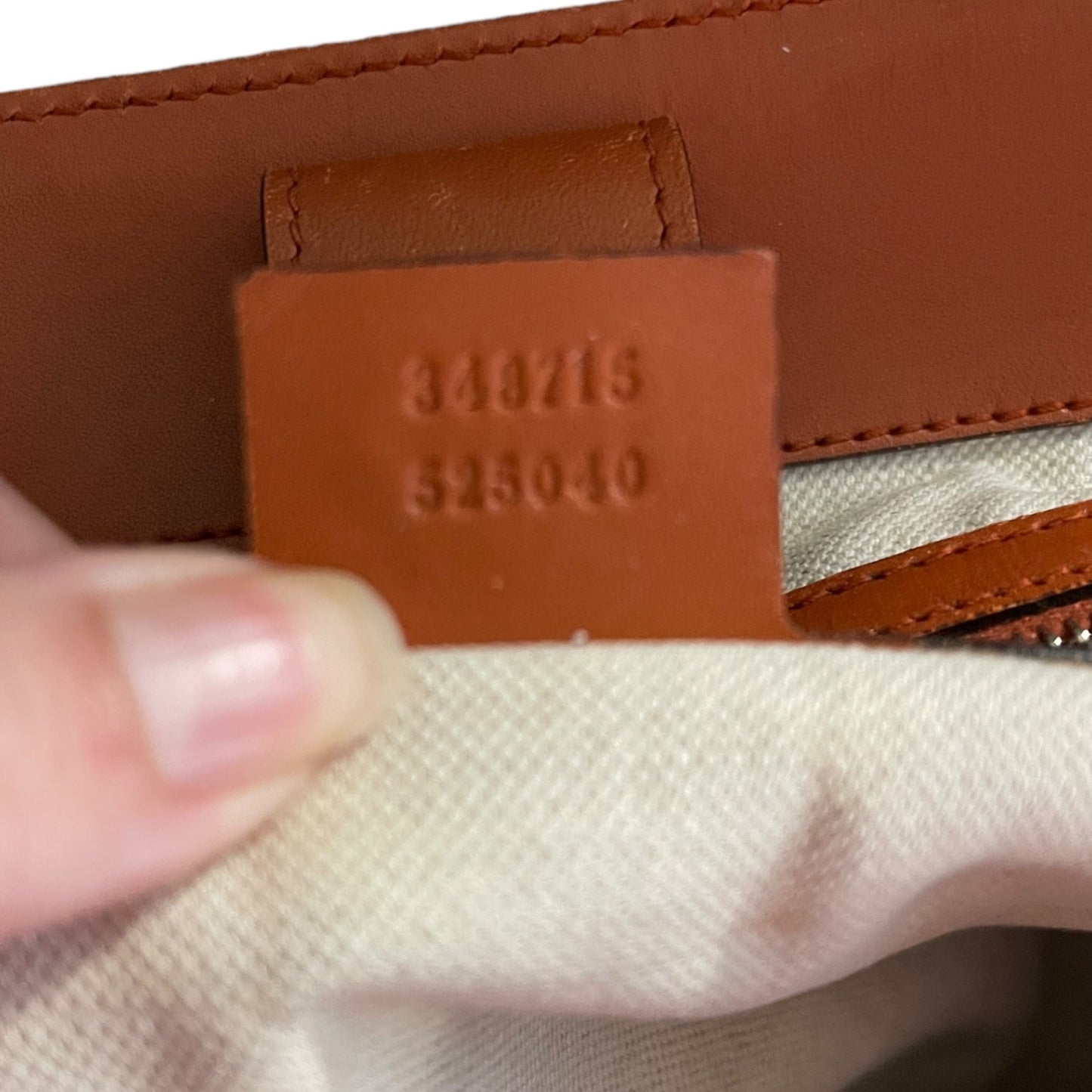 Serial number on purse
