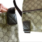 Leather tabs on bag