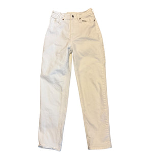 Front of white jeans