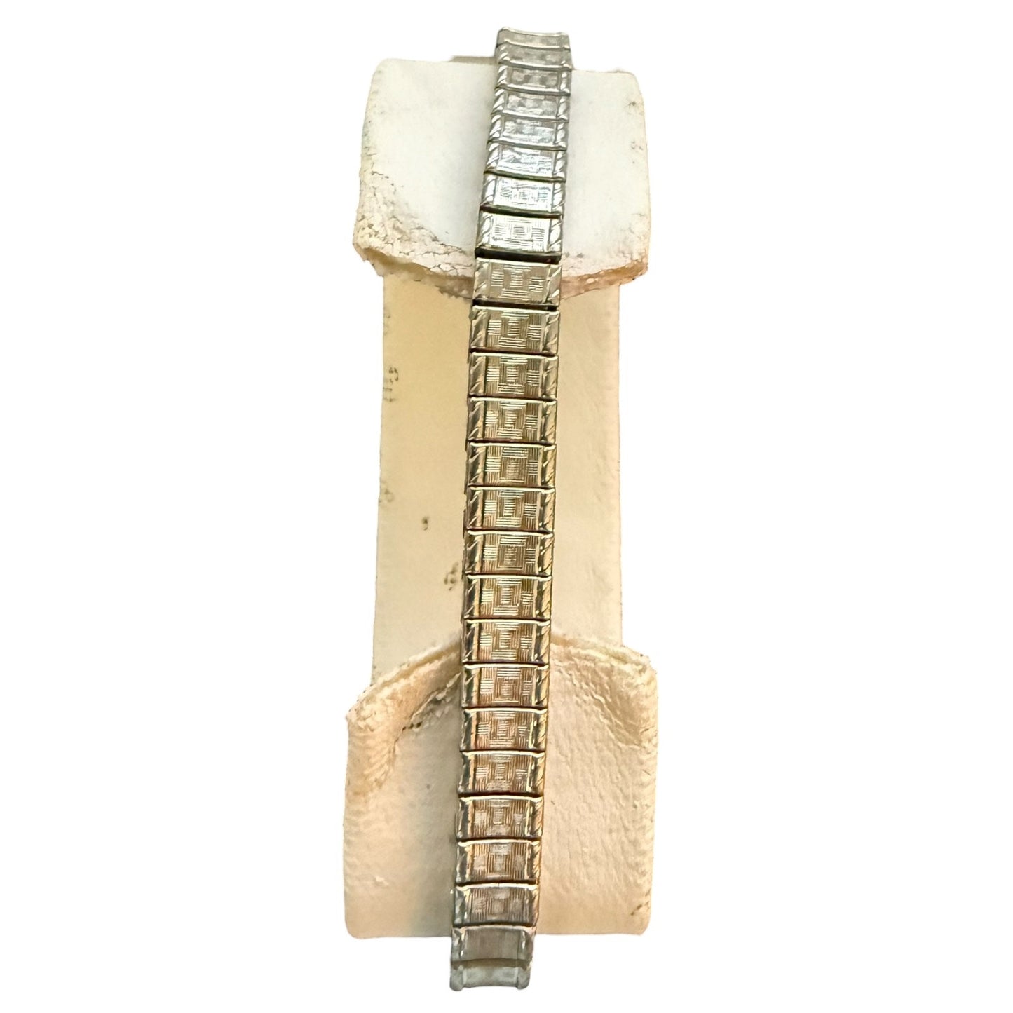 Back of watch bracelet on a white background