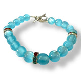Blue handmade bracelet top