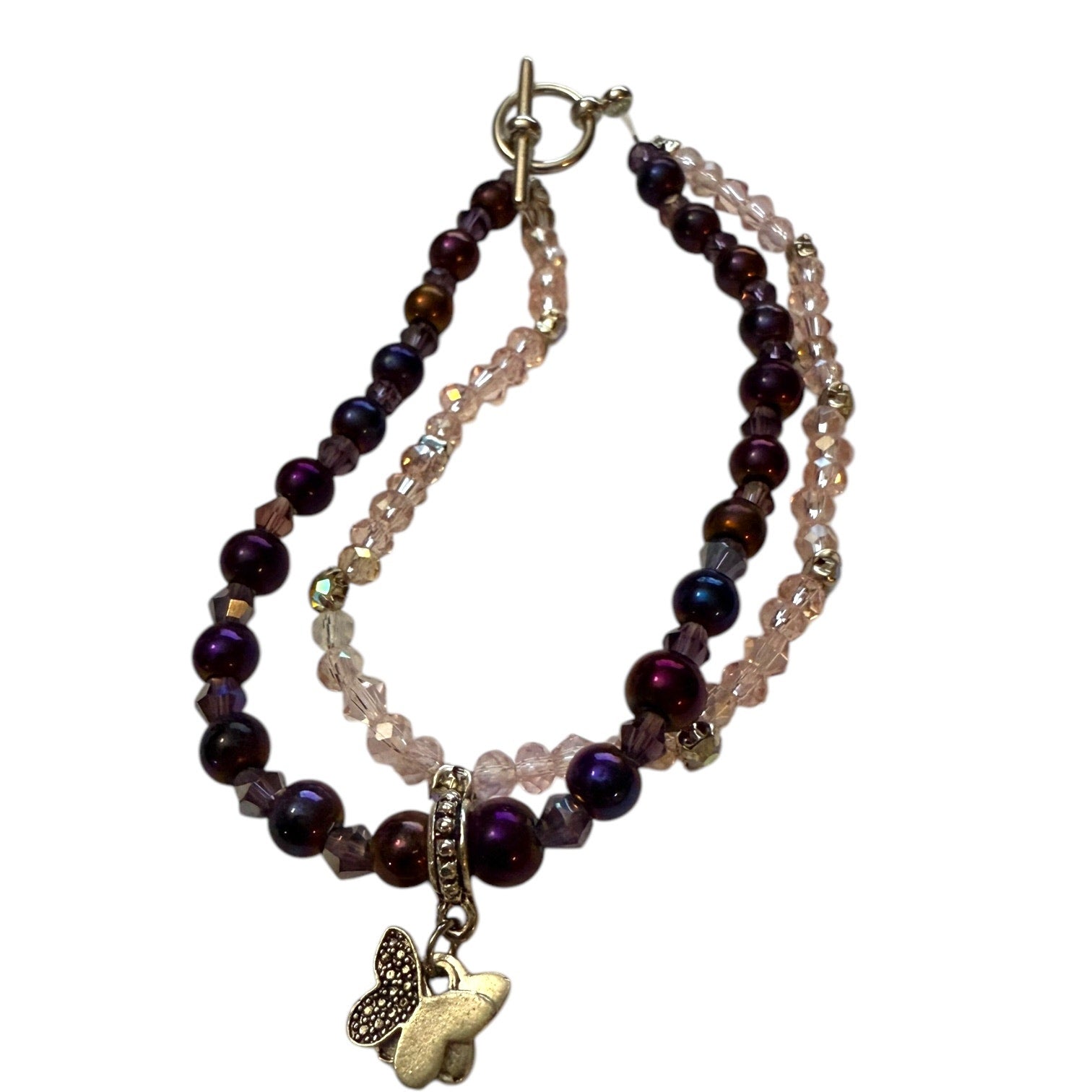 Front of butterfly beaded bracelet 2