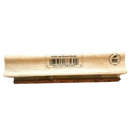 Wooden border stamp on a white background