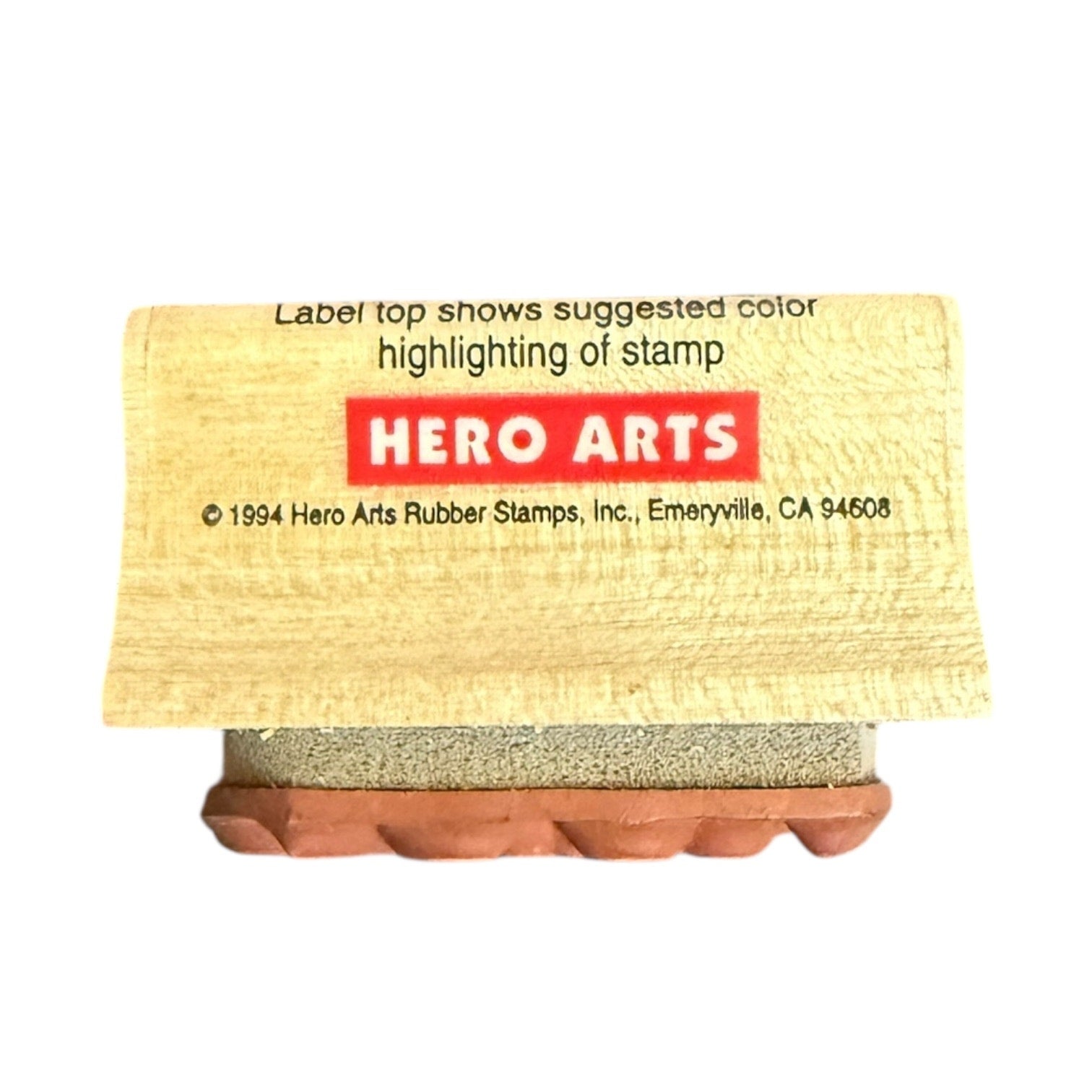 Hero Arts rubber stamp with wooden handle on a white background