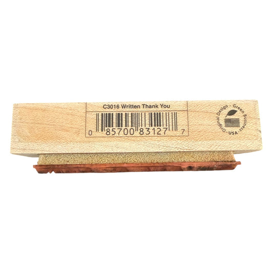 A wooden stamp block with a natural wood , featuring a barcode label and product code C3016 on top, set against a plain white background.