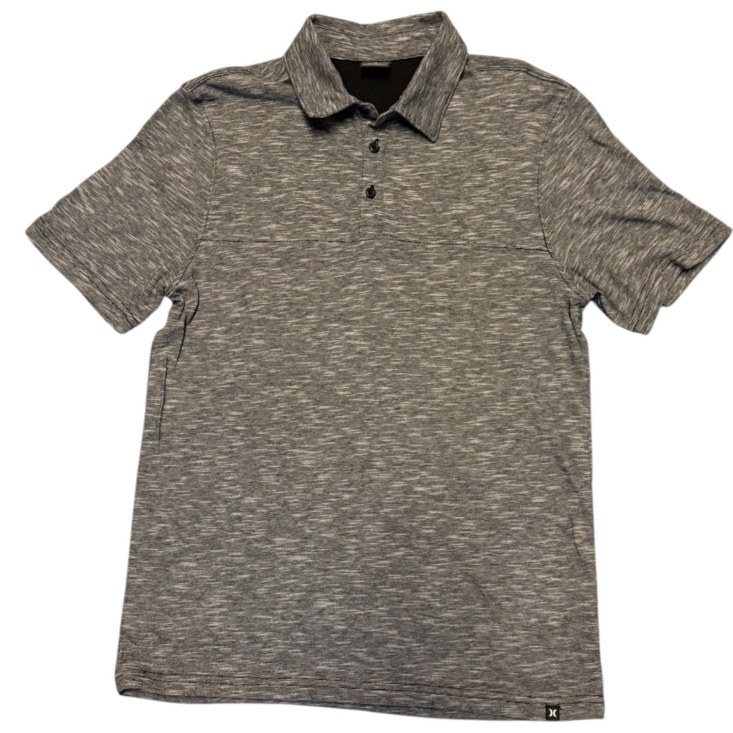 Black white polo shirt on a white background