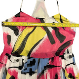 Pit to pit of colorful dress