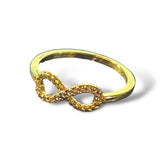 Gold ring with CZ stones