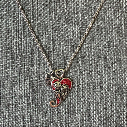 Close up of Jack and Sally pendent 