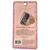 Jessica Simpson eyelash curler packaging with pink and floral design