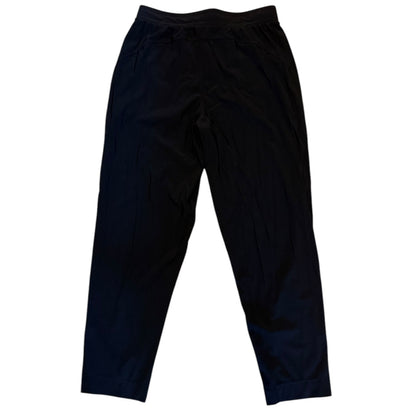 Black pants with an elastic waistband, shown flat against a white background.