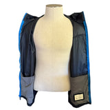 Windbreaker open on a mannequin with a white background