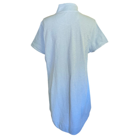 Light blue dress on a white background