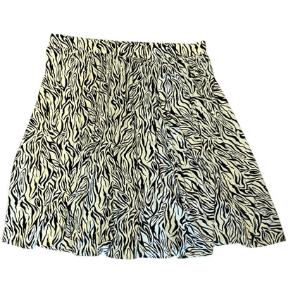 Zebra print skirt on a white background